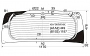 Стекло заднее с обогревом Kia Picanto, 2011-2015 