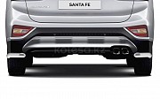Защита заднего бампера Hyundai SantaFe, СантаФе! Hyundai Santa Fe, 2018-2021 Шымкент