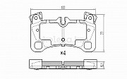 Колодки тормозные зад Volkswagen Touareg, 2002-2006 Шымкент