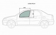 Стекло переднее левое опускное Dacia Logan, 2004-2012 Алматы