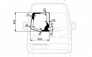 Стекло заднее (распашной двери) левое с вырезом Volkswagen Crafter, 2006-2015 Астана