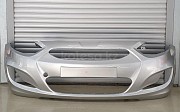Бампер передний серебристый крашенный Hyundai Accent, 2010-2017 Шымкент