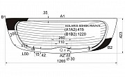 Стекло заднее Hyundai Solaris, 2010-2014 Алматы