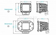 Светодиодная фара AURORA ALO-2-E4A-янтарный свет, ближний свет Алматы